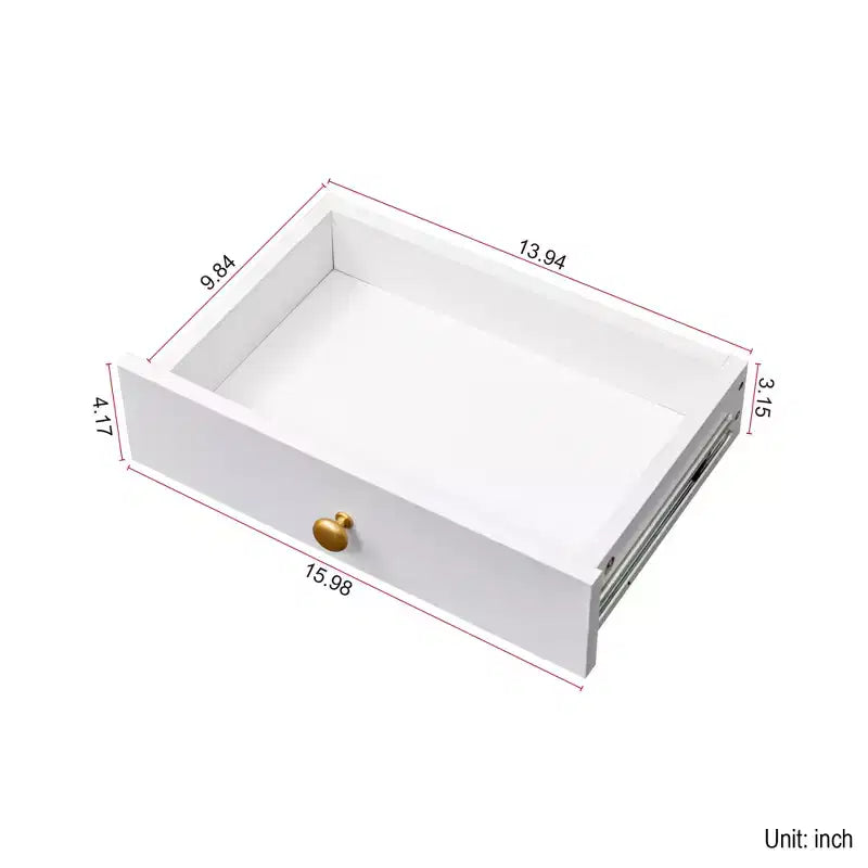 Scrivania convertibile pieghevole e libreria in noce/bianco con cassetto – 1 Persona
