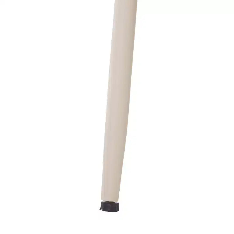 Tavolino laterale in ceramica beige con gambe a forcina, accento da 1 posto, stile metà secolo