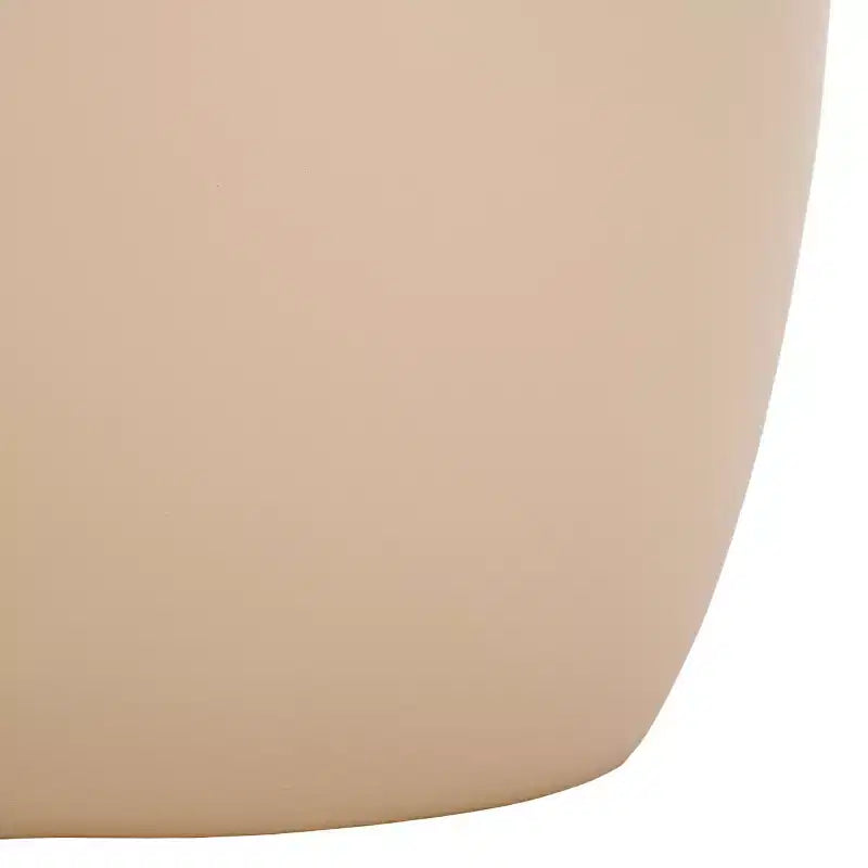 Tavolino d'appoggio rotondo in ceramica beige, stile moderno, 1 pezzo