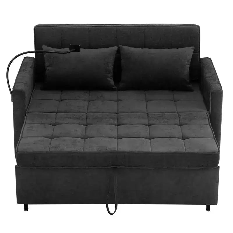 Beige / Nero / Blu / Marrone / Grigio / Verde | Divano letto a due posti in ciniglia | 2 posti