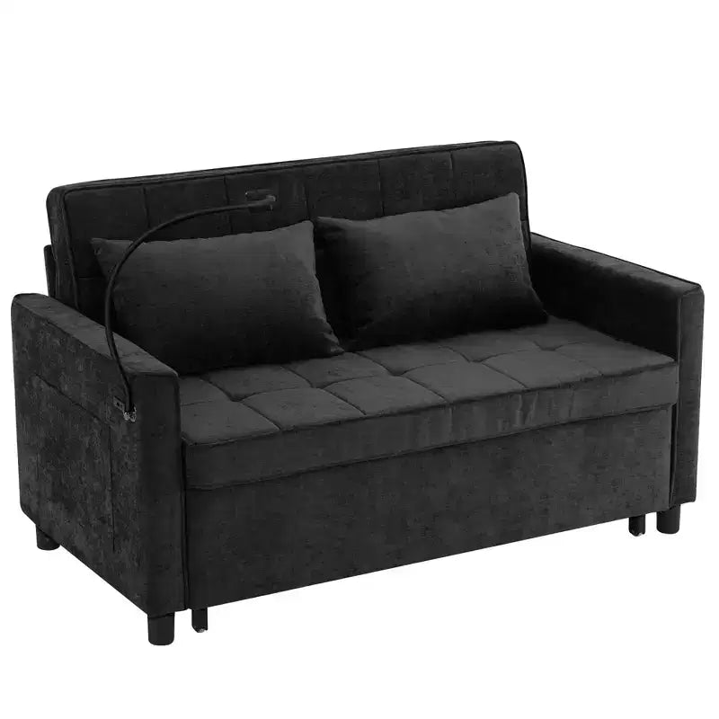 Beige / Nero / Blu / Marrone / Grigio / Verde | Divano letto a due posti in ciniglia | 2 posti