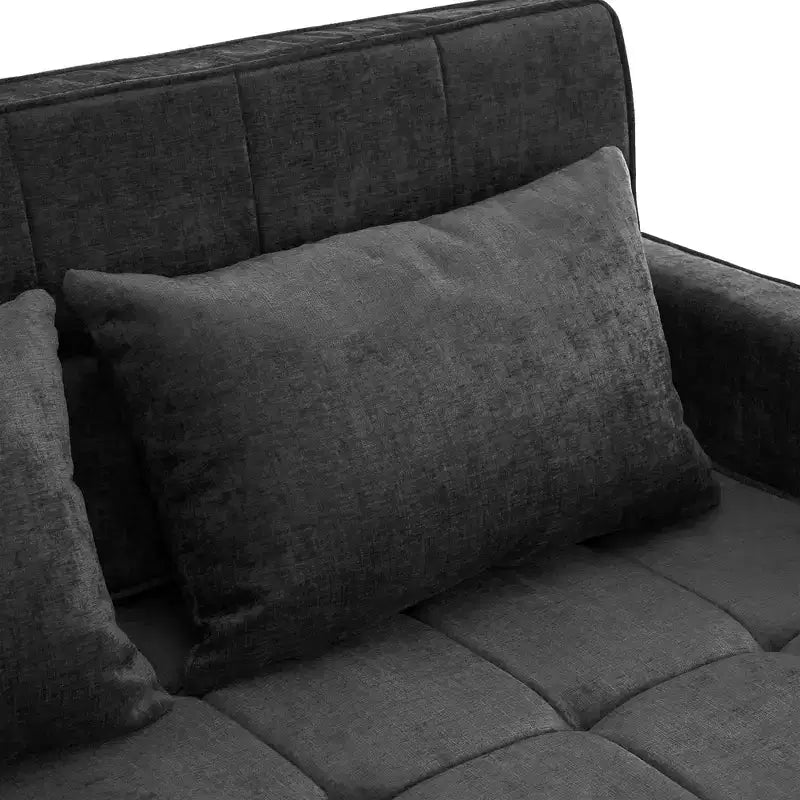 Beige / Nero / Blu / Marrone / Grigio / Verde | Divano letto a due posti in ciniglia | 2 posti