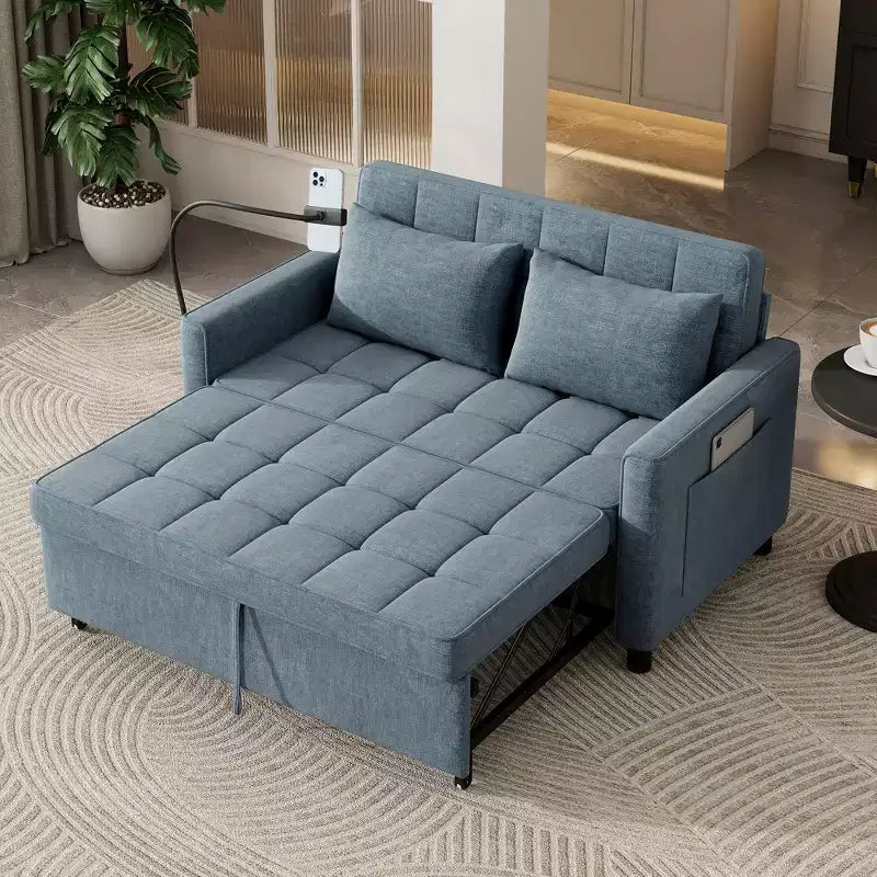 Beige / Nero / Blu / Marrone / Grigio / Verde | Divano letto a due posti in ciniglia | 2 posti