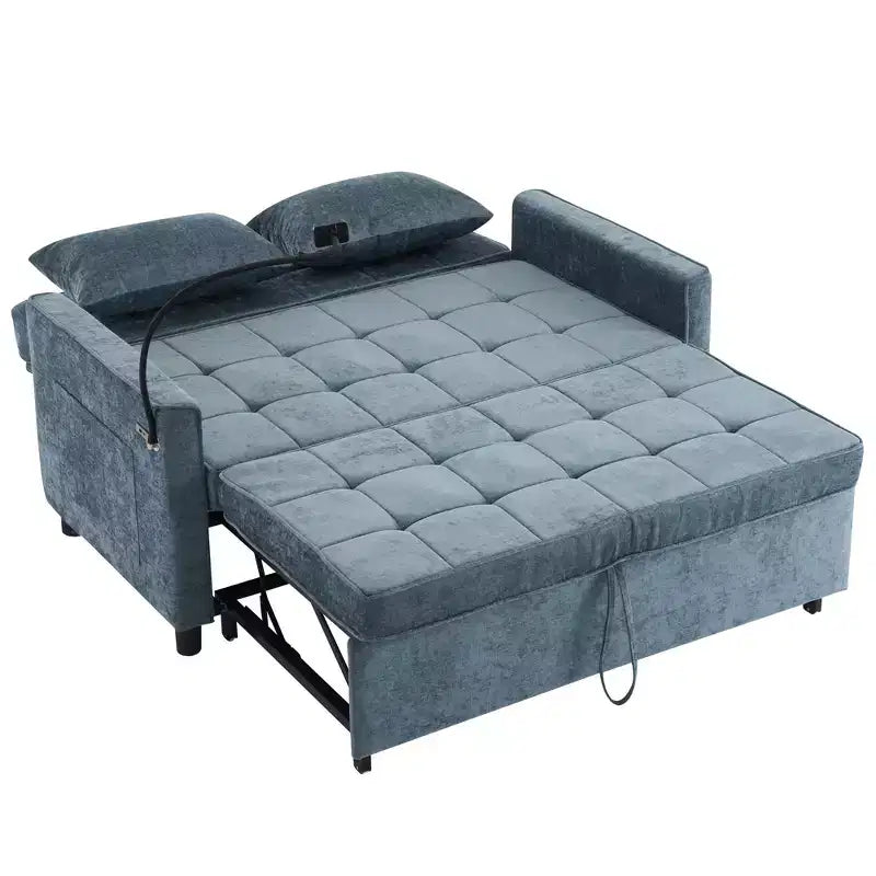 Beige / Nero / Blu / Marrone / Grigio / Verde | Divano letto a due posti in ciniglia | 2 posti