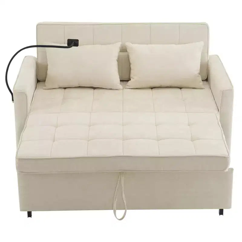 Beige / Nero / Blu / Marrone / Grigio / Verde | Divano letto a due posti in ciniglia | 2 posti
