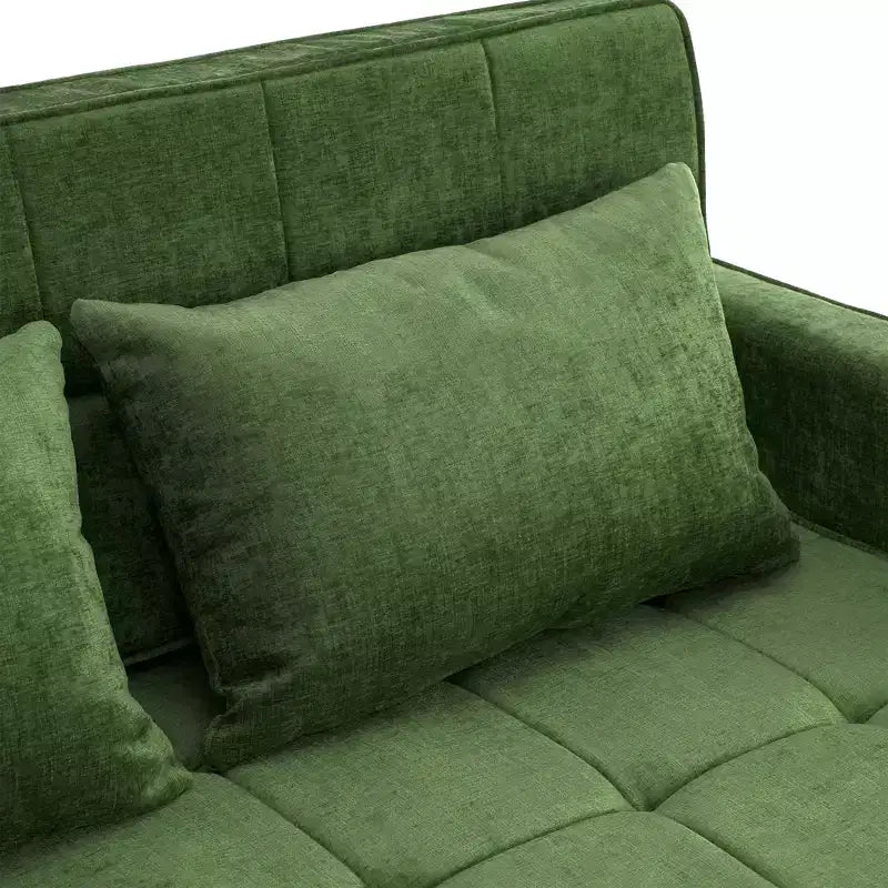 Beige / Nero / Blu / Marrone / Grigio / Verde | Divano letto a due posti in ciniglia | 2 posti