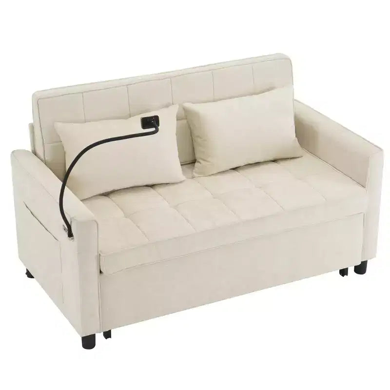Beige / Nero / Blu / Marrone / Grigio / Verde | Divano letto a due posti in ciniglia | 2 posti