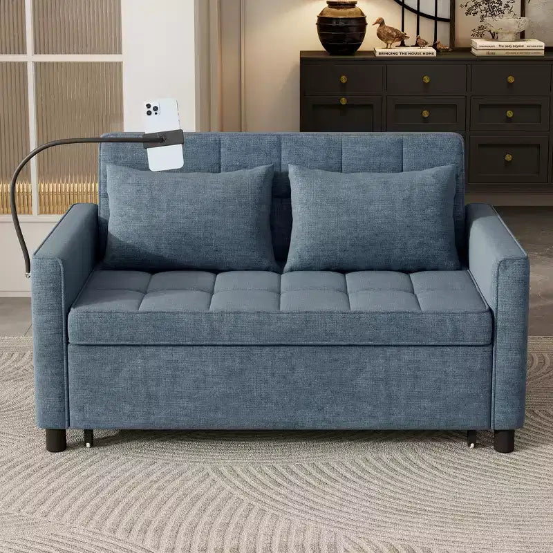 Beige / Nero / Blu / Marrone / Grigio / Verde | Divano letto a due posti in ciniglia | 2 posti