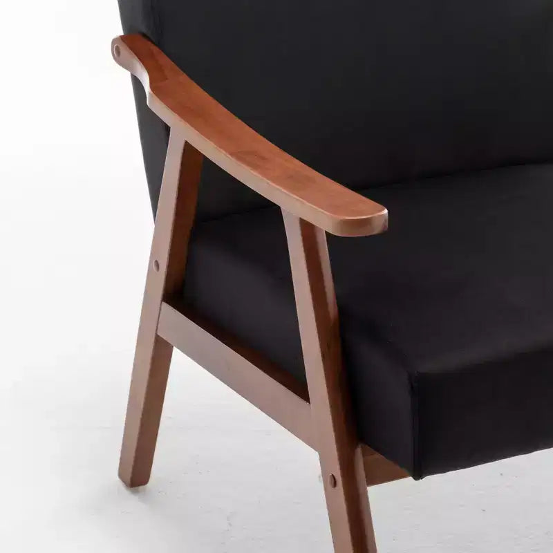 Poltrona d'Accento a Orecchioni Mid-Century in Velluto Pastello – Senza Braccioli, Schienale Basso, Posti a Sedere 1