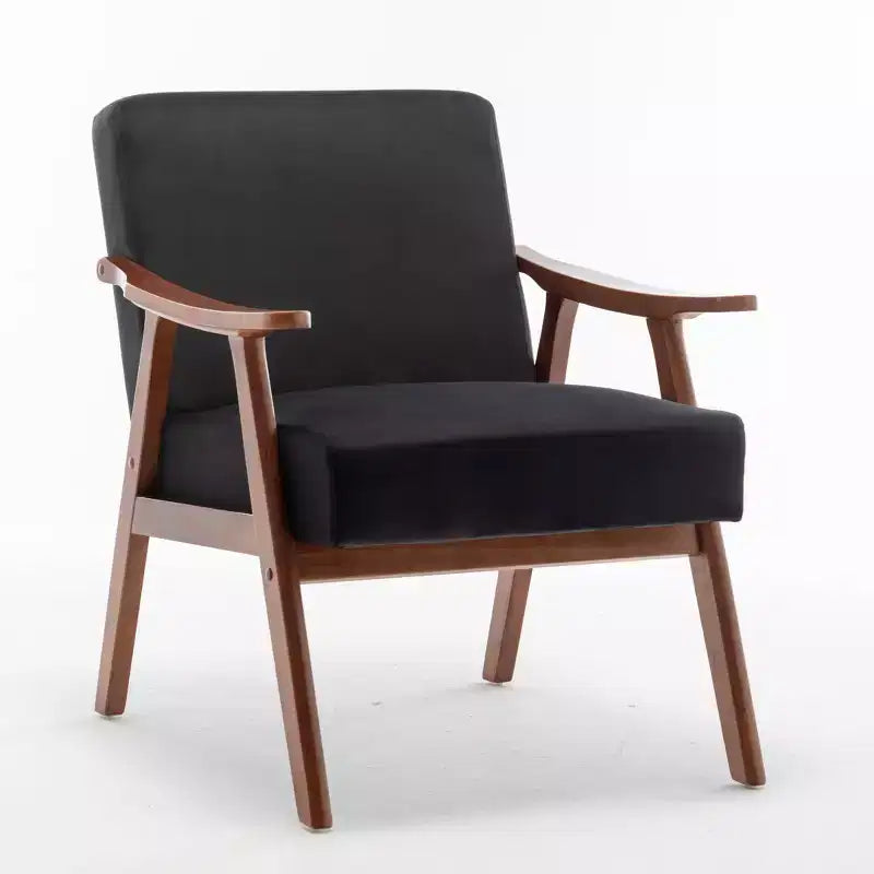Poltrona d'Accento a Orecchioni Mid-Century in Velluto Pastello – Senza Braccioli, Schienale Basso, Posti a Sedere 1
