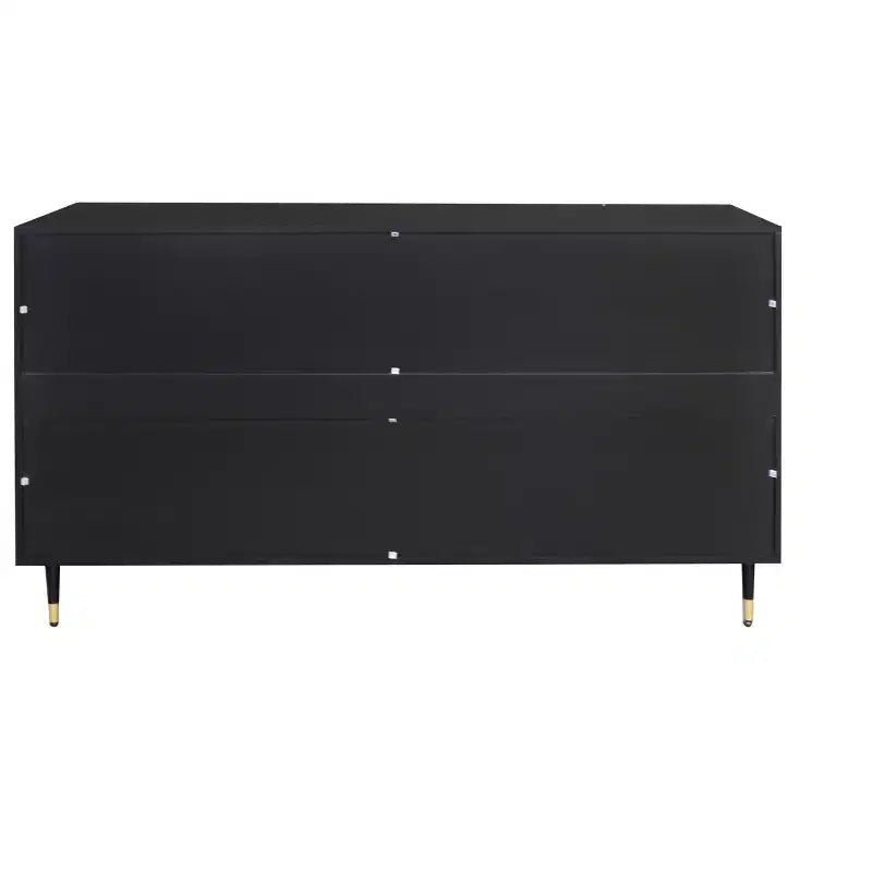 Credenza con ante in vetro scanalato bianco – 4 ante, 4 ripiani