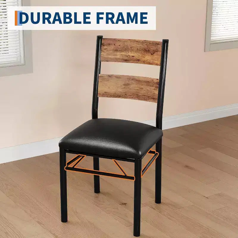 Set tavolo da pranzo marrone/grigio – piano in legno e sedie imbottite, 3 o 5 posti