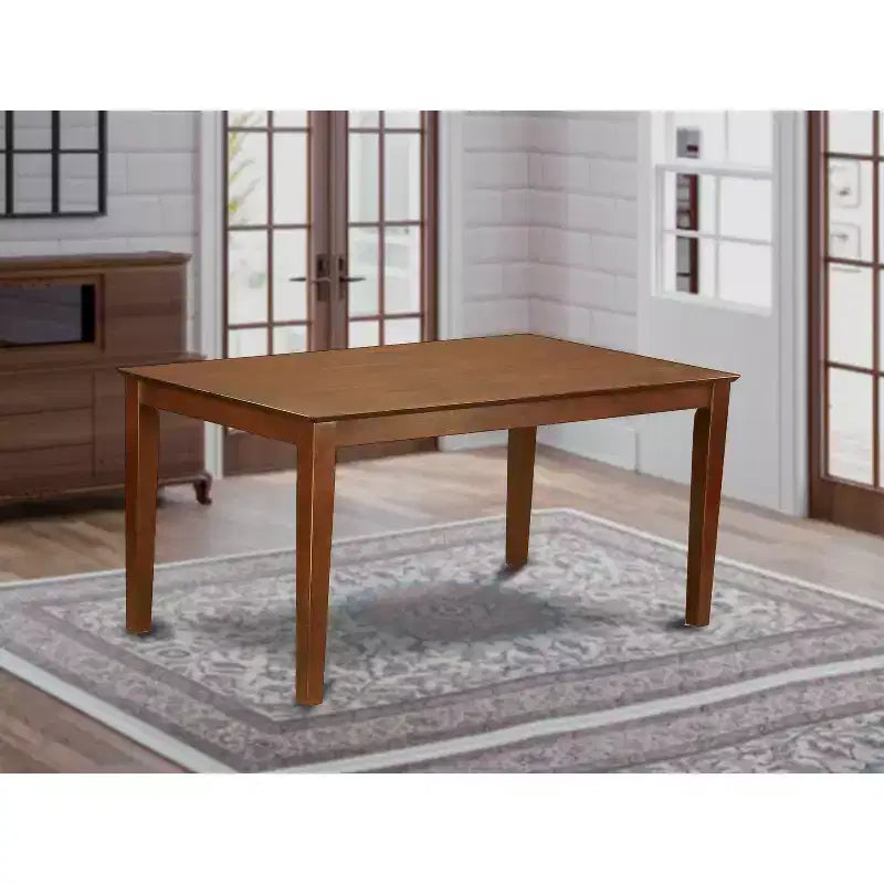 Tavolo da Pranzo Rettangolare 36x60 | Lino Bianco / Mogano / Rovere | 4 Posti