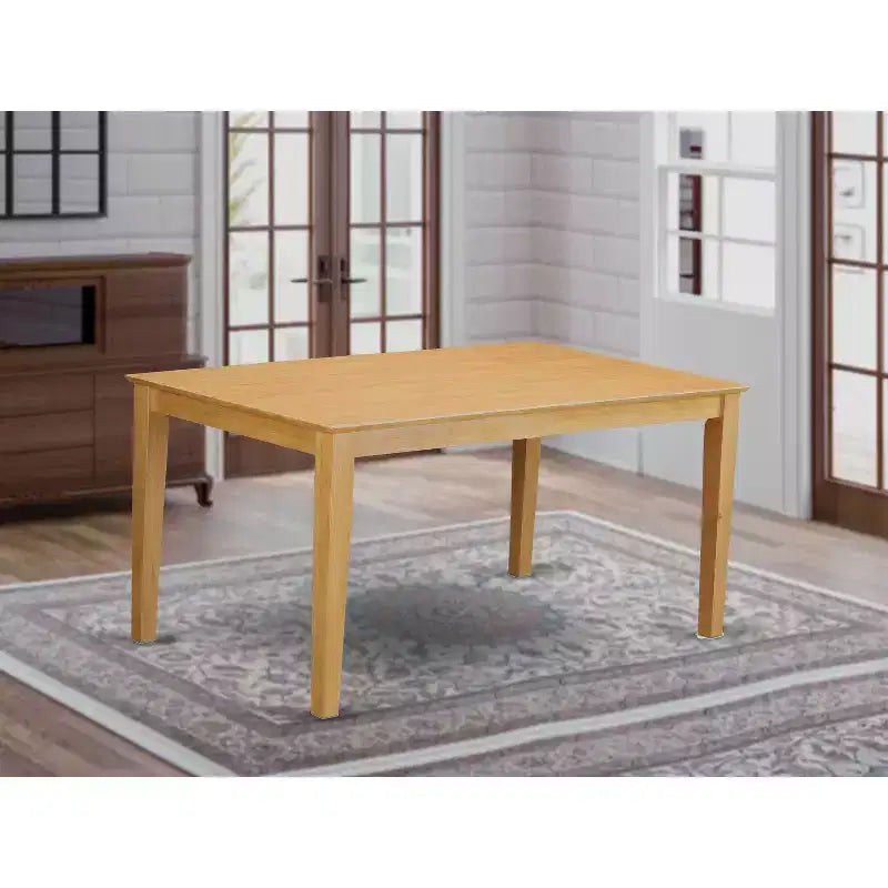 Tavolo da Pranzo Rettangolare 36x60 | Lino Bianco / Mogano / Rovere | 4 Posti