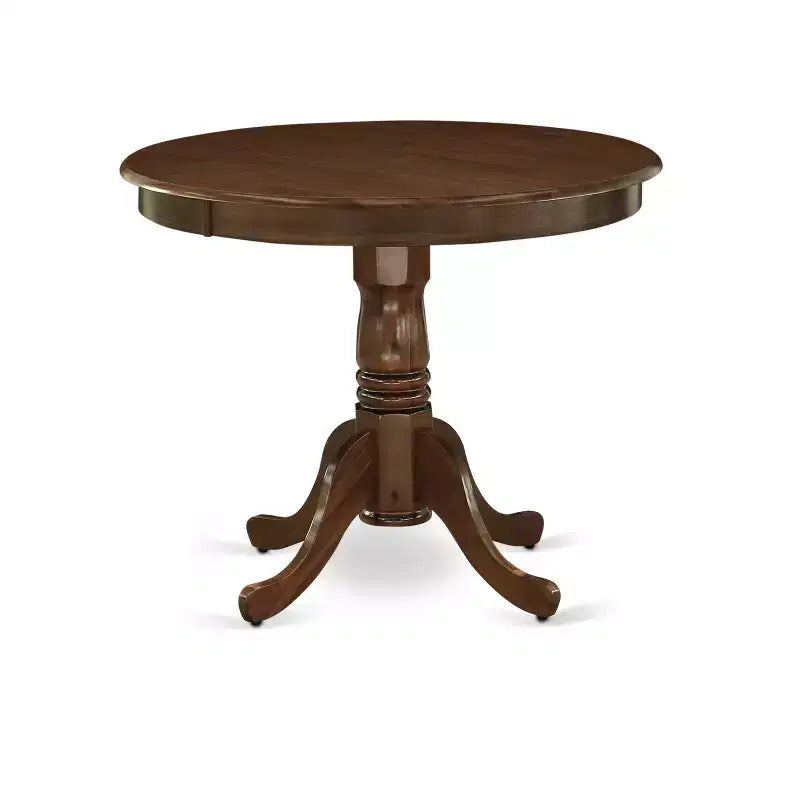 Nero / Rotondo / 2 posti – Tavolo da pranzo in legno di gomma da 36".
