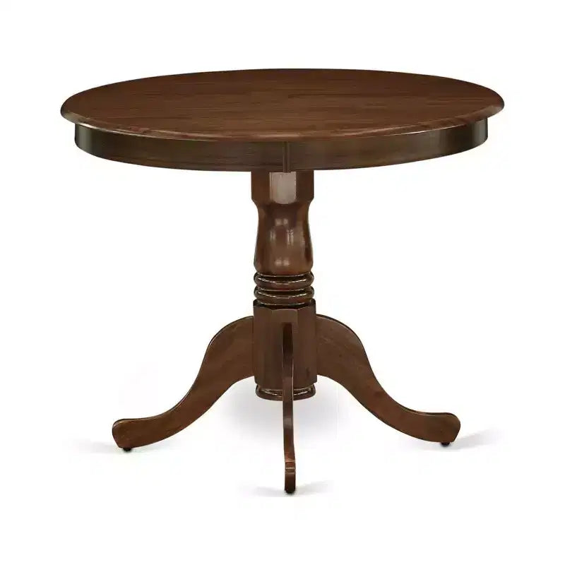 Nero / Rotondo / 2 posti – Tavolo da pranzo in legno di gomma da 36".