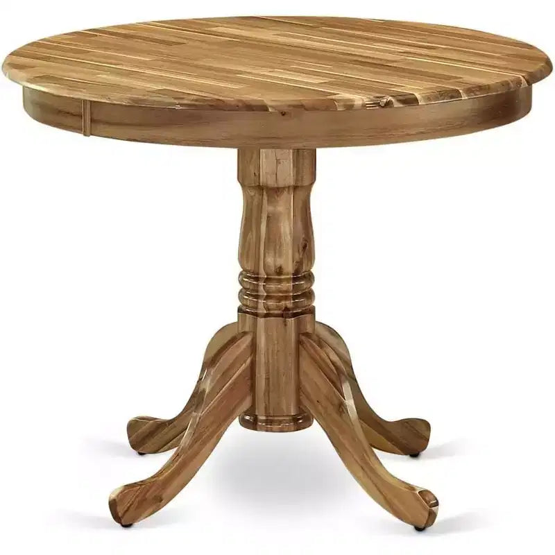 Nero / Rotondo / 2 posti – Tavolo da pranzo in legno di gomma da 36".