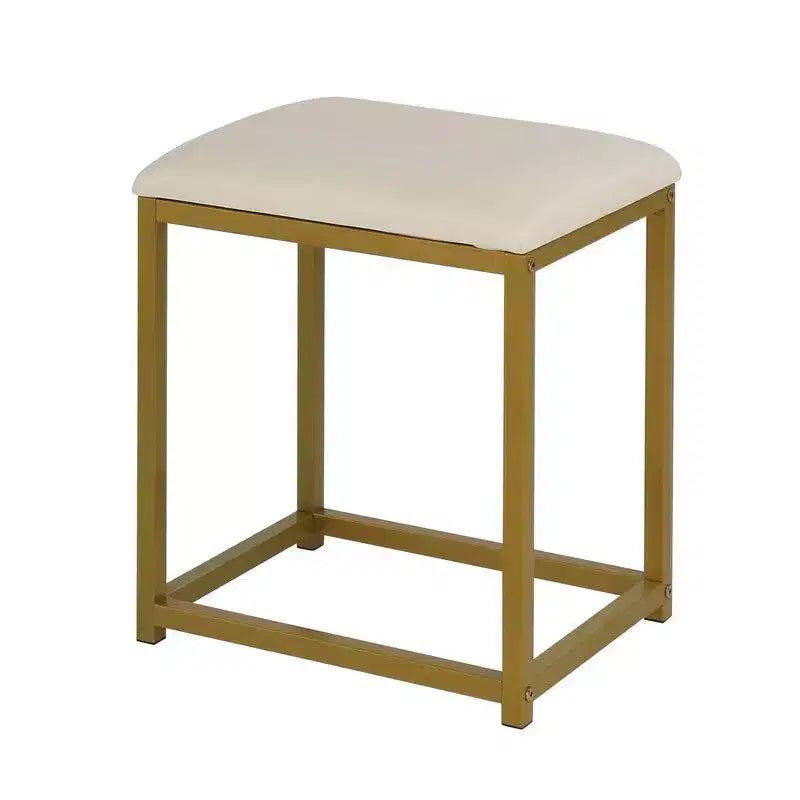 Tocador Bianco con Specchio LED e Sgabello – 1 Persona