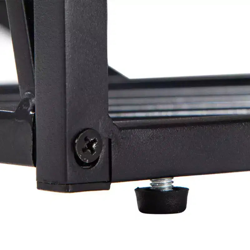 Tavolino laterale a C marrone – Piano in MDF, Struttura in metallo, Montaggio da 1 persona