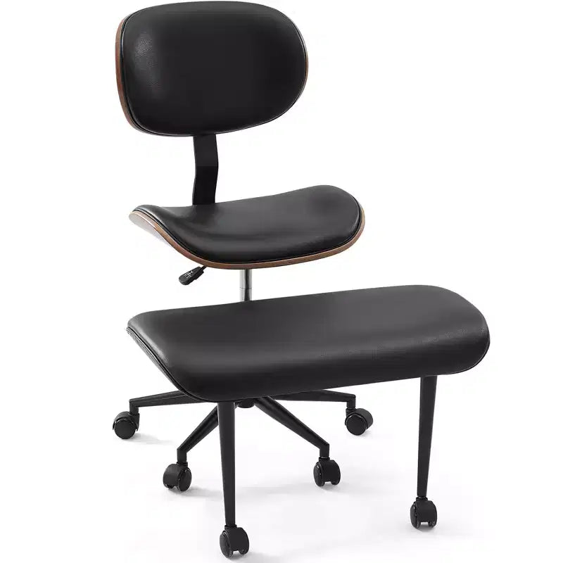 Sedia ergonomica incrociata – in pelle PU, girevole, Nera / Marrone / Rosa / Bianca – 1 persona