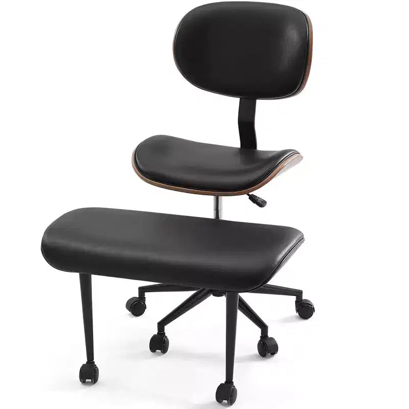 Sedia ergonomica incrociata – in pelle PU, girevole, Nera / Marrone / Rosa / Bianca – 1 persona