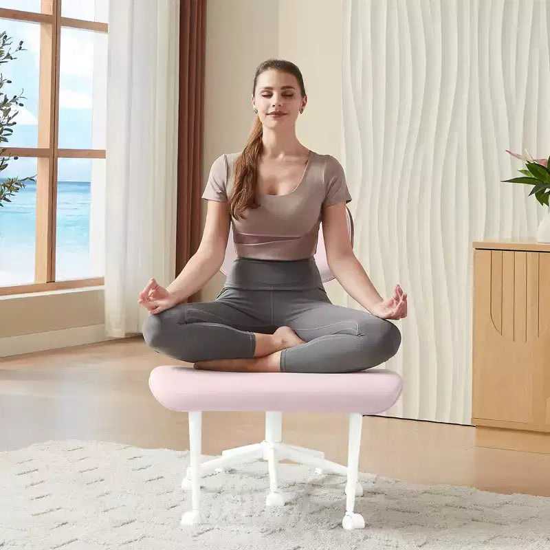 Sedia ergonomica incrociata – in pelle PU, girevole, Nera / Marrone / Rosa / Bianca – 1 persona