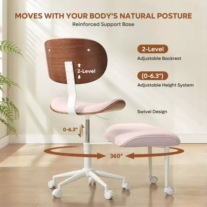 Sedia ergonomica incrociata – in pelle PU, girevole, Nera / Marrone / Rosa / Bianca – 1 persona
