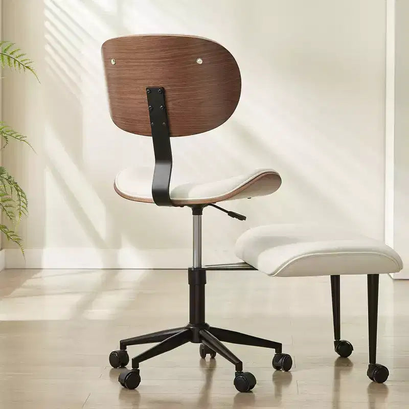 Sedia ergonomica incrociata – in pelle PU, girevole, Nera / Marrone / Rosa / Bianca – 1 persona