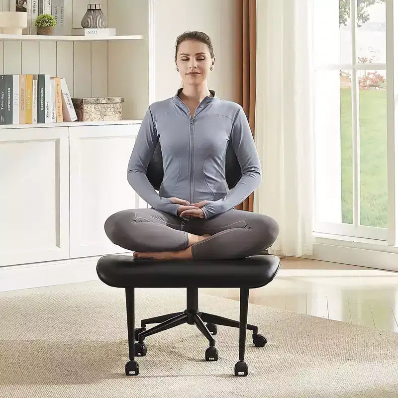 Sedia ergonomica incrociata – in pelle PU, girevole, Nera / Marrone / Rosa / Bianca – 1 persona