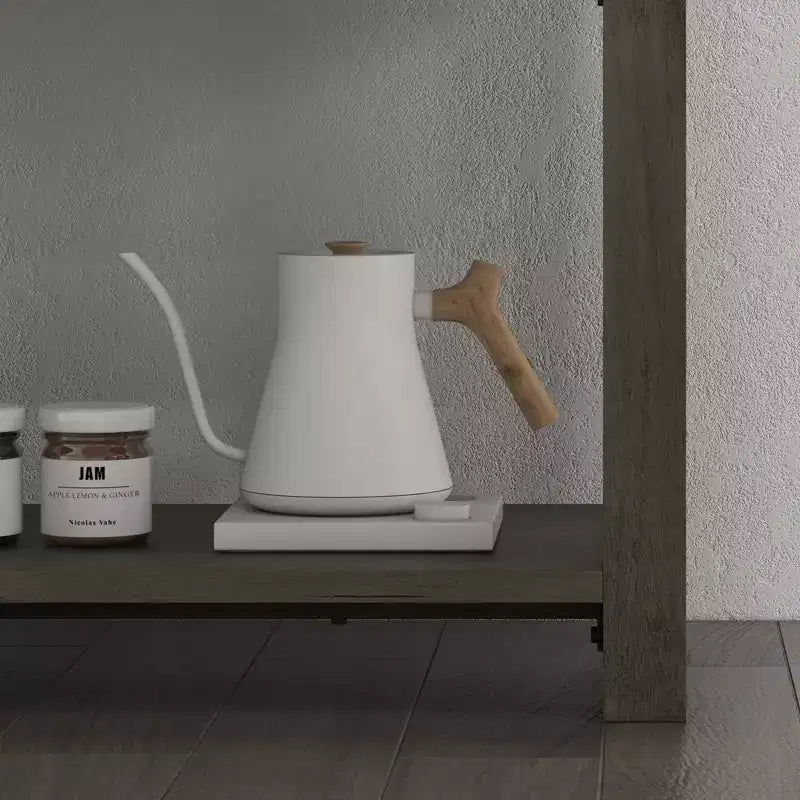 Mobile Bar da Fattoria Bianco/Grigio con Portabicchieri e Anta Scorrevole – Credenza a 2 Ante