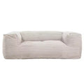 HomeStock Redd Taupe Corduroy Foam Bean Bag Sofa