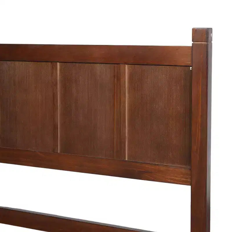 Letto matrimoniale Queen in noce scuro – stile Shaker a pannelli piatti, 1 persona