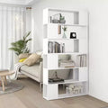 Libreria e Divisorio Bianco Rettangolare – 6 Ripiani, Montaggio per 1 Persona