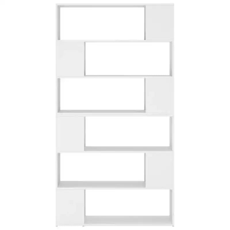Libreria e Divisorio Bianco Rettangolare – 6 Ripiani, Montaggio per 1 Persona