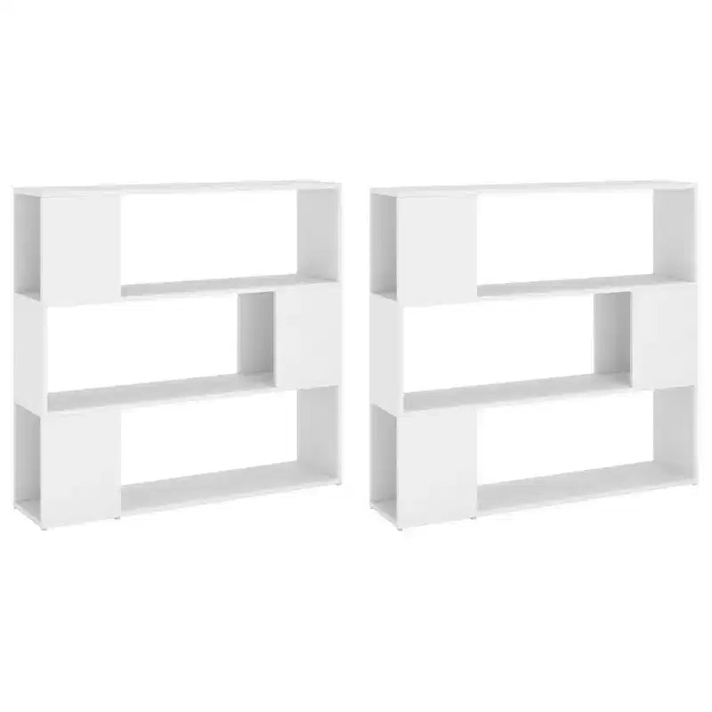 Libreria e Divisorio Bianco Rettangolare – 6 Ripiani, Montaggio per 1 Persona