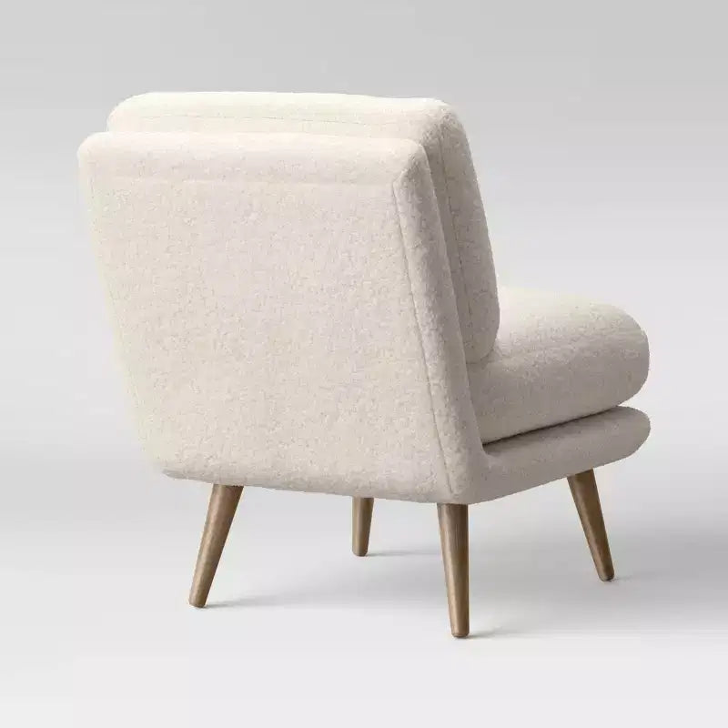Poltroncina senza braccioli in ecopelliccia beige – 1 posto